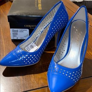 NWT-Christian Siriano Blue Pumps